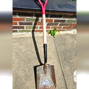 44" Long Handle Transfer Square Shovel D-Grip with Heavy-Duty Metal Blade